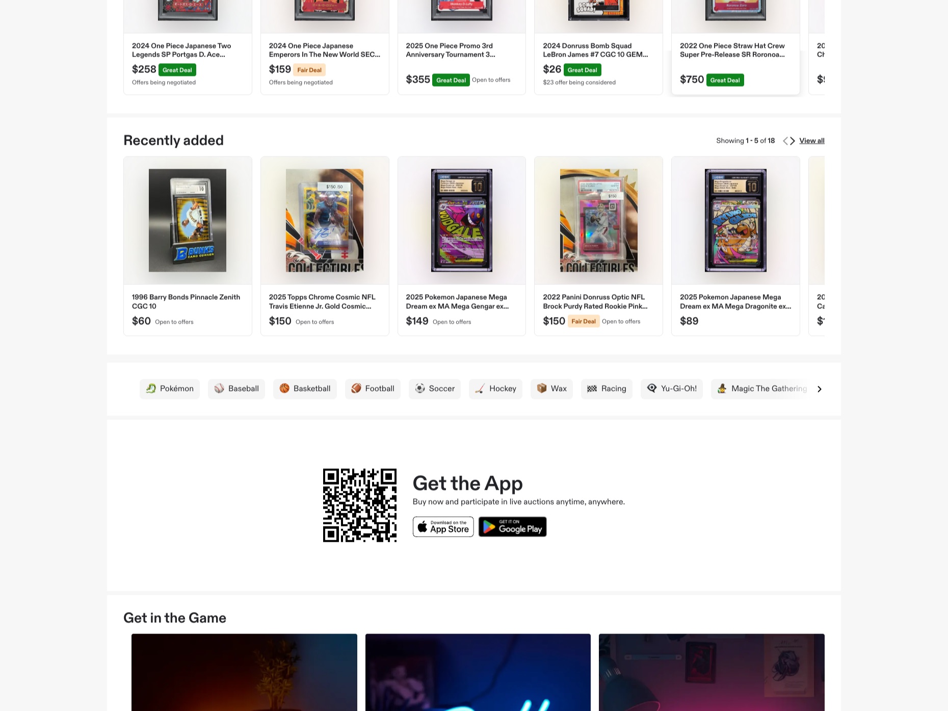 Fanatics look marketplace homepage