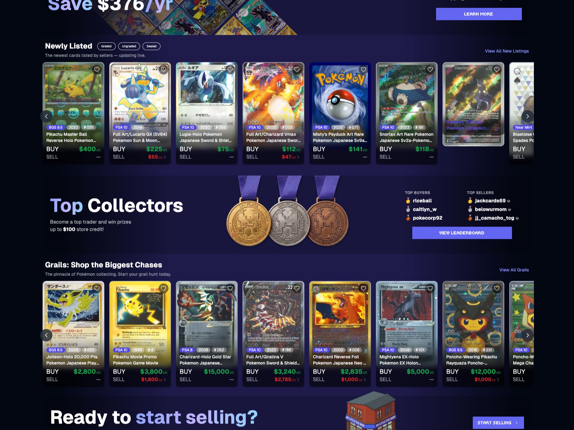 Misprint look marketplace homepage